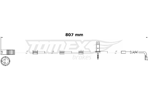 Výstrażný kontakt opotrebenia brzdového oblożenia TOMEX Brakes